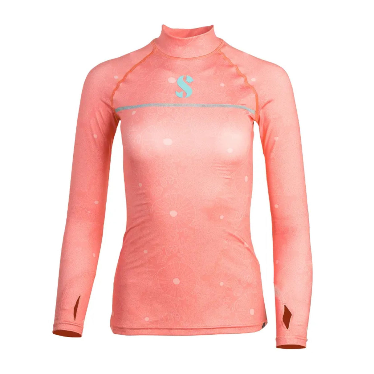 Scubapro UPF50 T-Flex Long Sleeve Women's Rash Guard - Coral