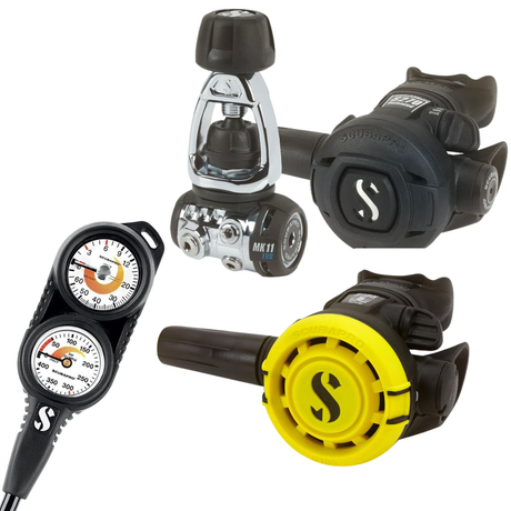 Scubapro MK11/S270 Regulator Set with R105 Octopus and Twin Console