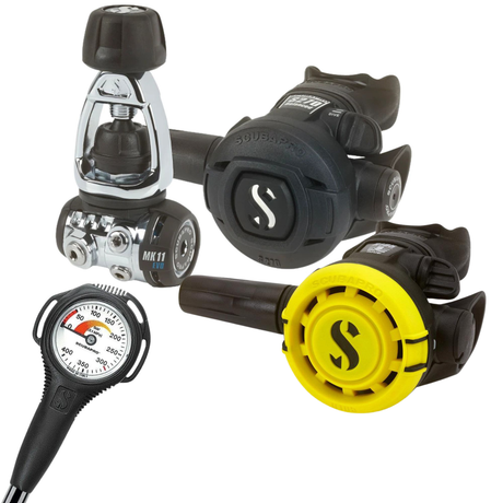 Scubapro MK11 EVO / S270 Regulator Set with R105 Octopus and SPG
