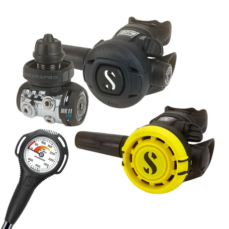 Scubapro MK11 EVO / S270 Regulator Set with R105 Octopus and SPG