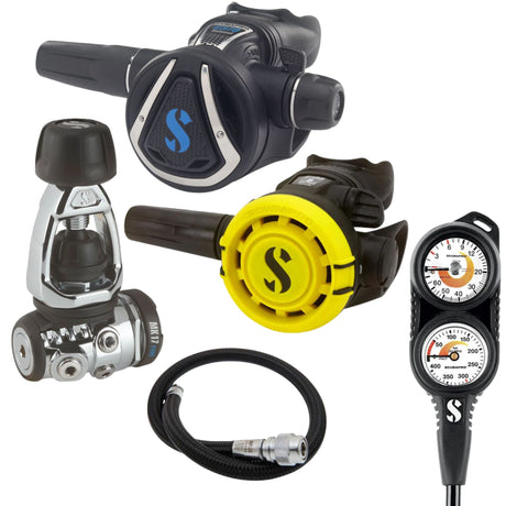 Scubapro Regulator Package: MK17 EVO 2 / C370 + R105 Octopus + Gauges + BCD Hose