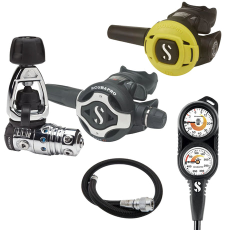 Scubapro Regulator Package: MK25 EVO / S620Ti + S270 Octopus + Gauges + BCD Hose