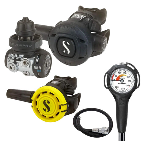 Scubapro Regulator Package: MK11 EVO / S270 + R105 Octopus + Gauges + BCD Hose