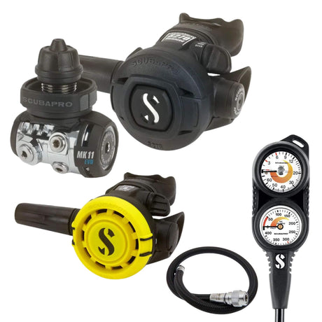 Scubapro Regulator Package: MK11 EVO / S270 + R105 Octopus + Gauges + BCD Hose