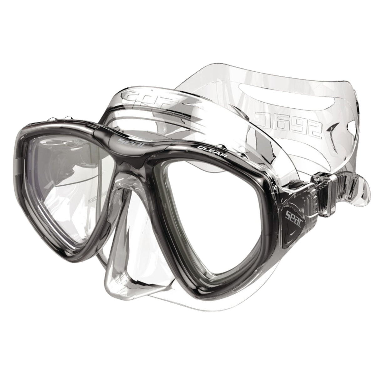 Seac Clear Anti-fog Mask Clear Black- Mike's Dive Store