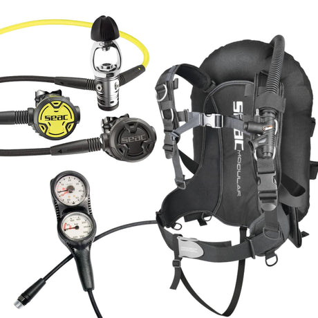 Seac BCD Package: Modular Wing Style BCD + PX100 Regulator Set + Gauges
