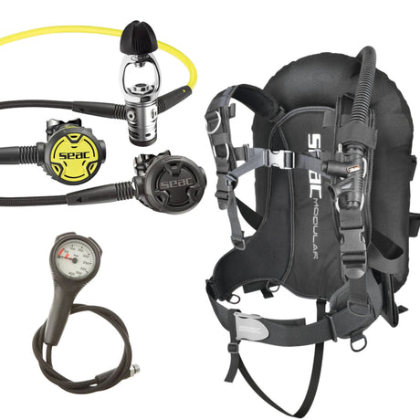 Seac BCD Package: Modular Wing Style BCD + PX100 Regulator Set + Gauges