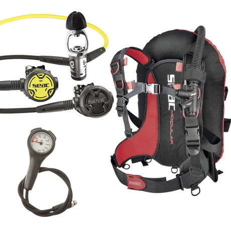 Seac BCD Package: Modular Rev Wing Style BCD + PX100 Regulator Set + Gauges