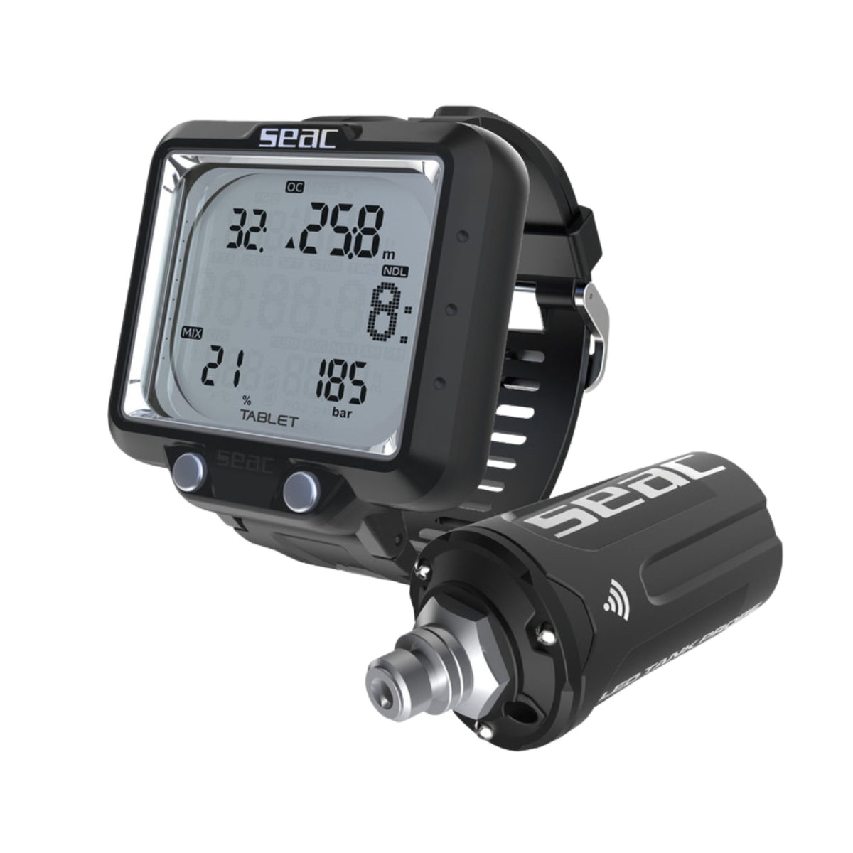 Seac Tablet Dive Computer with Tank Probe Transmitter – Mikes Dive Store