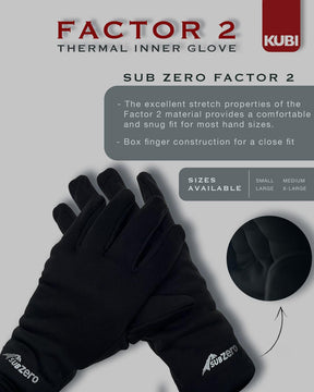 Kubi Sub Zero Factor 2 Thermal Inner Gloves