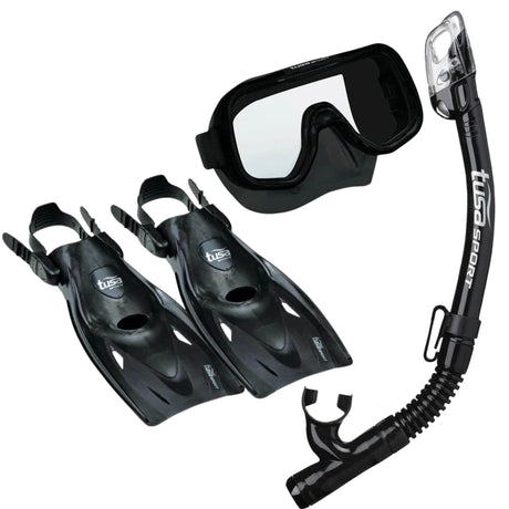 TUSA Mini Kleio Kids Snorkelling Set with Long Fins