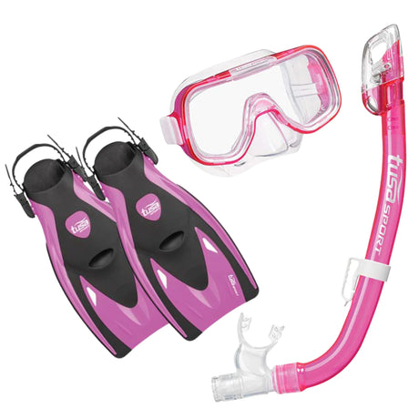 TUSA Mini Kleio Kids Snorkelling Set with Long Fins