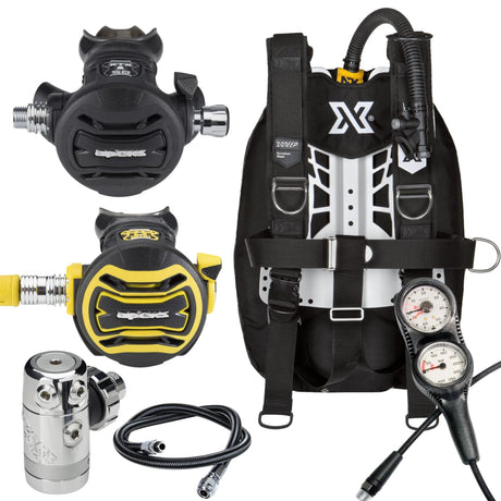 XDeep NX Zen Ultralight Package: Apeks XTX50 DST + XTX40 Octopus + Double Console +BCD Hose