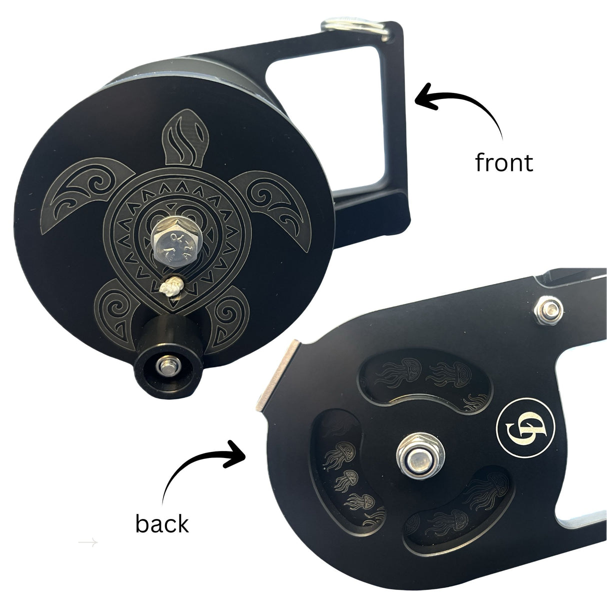 Custom Divers Tribal Turtle 50m Meter Pocket Reel