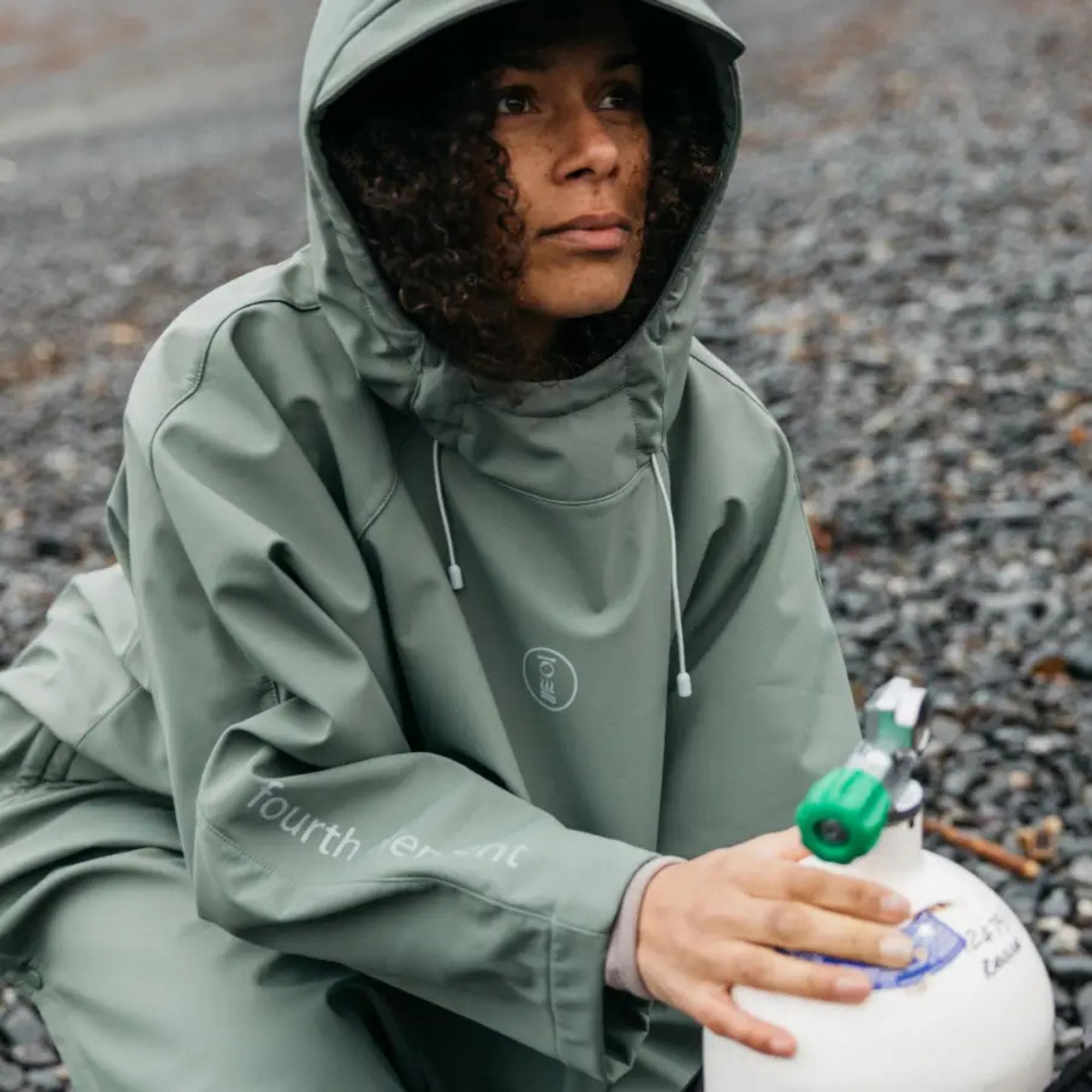 Fourth Element Storm Poncho - Sea Moss Green