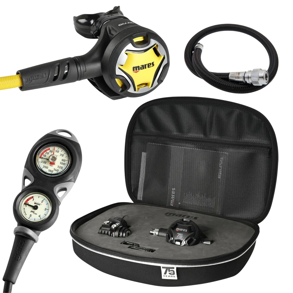 Mares Dual ADJ 62X with Dual Octopus and Mission 2 Console Regulator Set - 75th Anniversary Edition