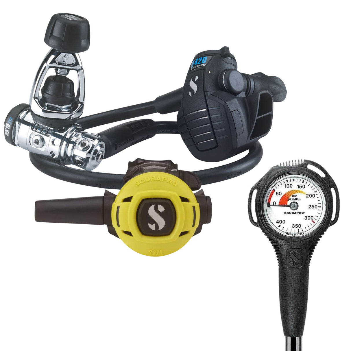 Scubapro MK19 EVO / D420 with S270 and Compact SPG Regulator Set