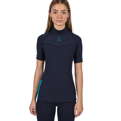 Fourth Element Women's Ocean Positive Short Sleeve Hydroskin Rash Vest - Midnight Navy
