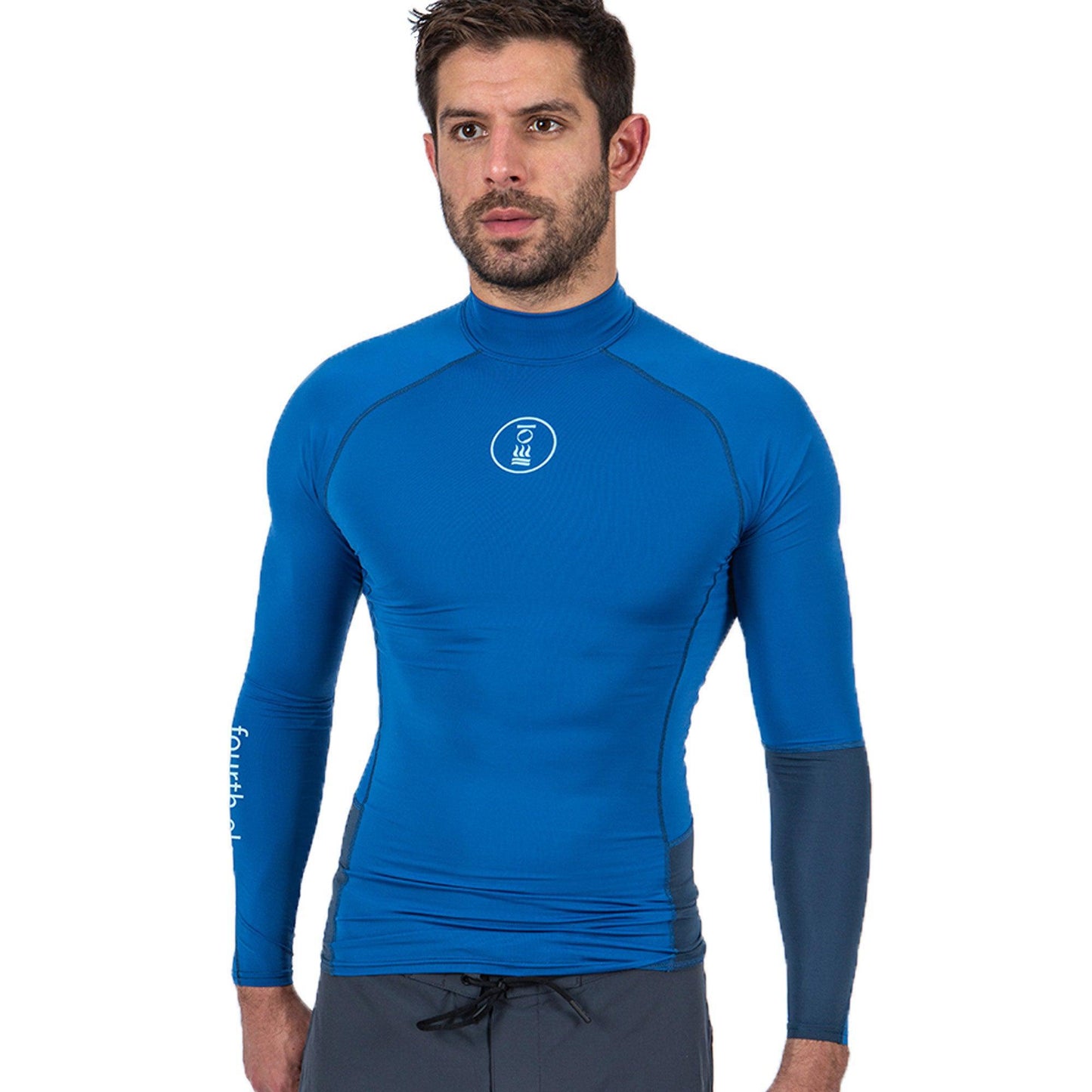 Fourth Element Men's Ocean Positive Long Sleeve Hydroskin Rash Vest - Scuba Blue