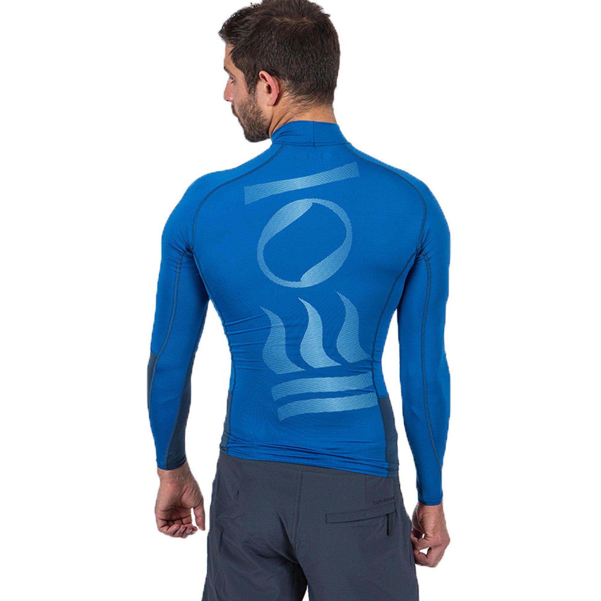 Fourth Element Men's Ocean Positive Long Sleeve Hydroskin Rash Vest - Scuba Blue
