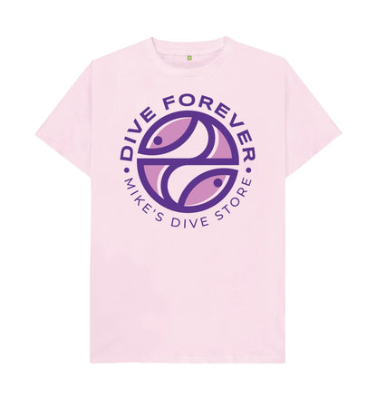 Dive Forever T-Shirt Pink Outline