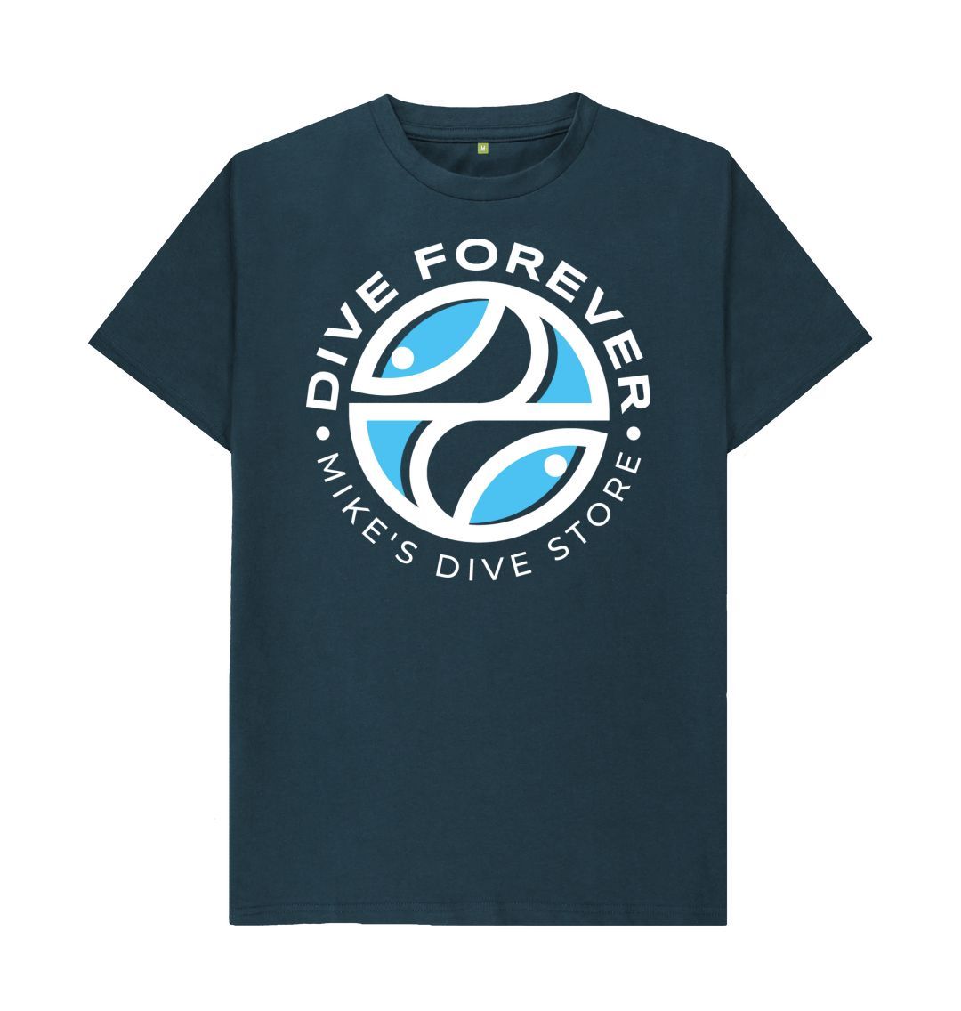 Dive Forever T-Shirt Blue With White Outline